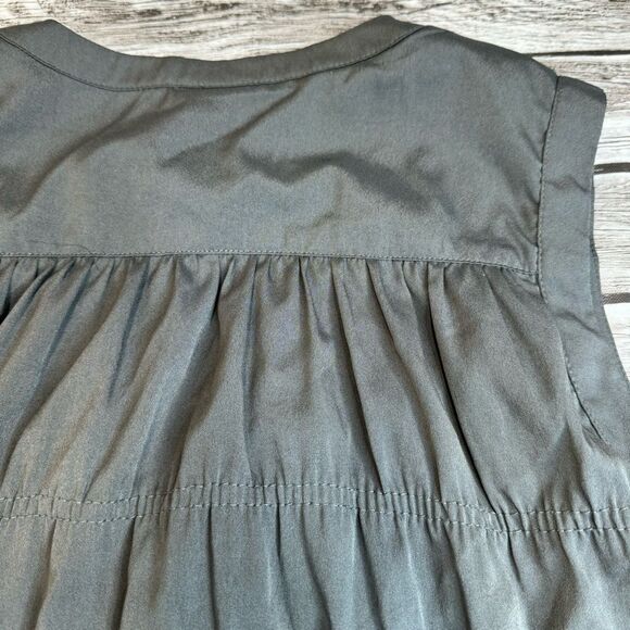 Converse One Star Women's Sleeveless Blouse Gunmetal Grey Gray S SM Small Light - Picture 9 of 13